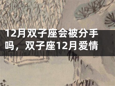 12月双子座会被分手吗，双子座12月爱情