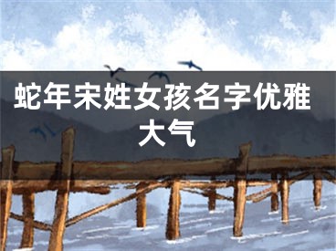 蛇年宋姓女孩名字优雅大气