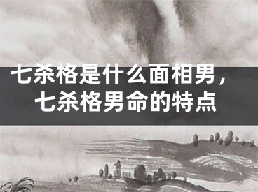 七杀格是什么面相男，七杀格男命的特点