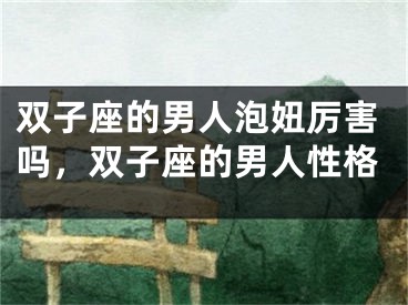 双子座的男人泡妞厉害吗，双子座的男人性格