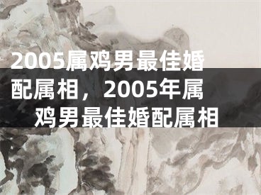 2005属鸡男最佳婚配属相，2005年属鸡男最佳婚配属相