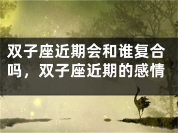 双子座近期会和谁复合吗，双子座近期的感情