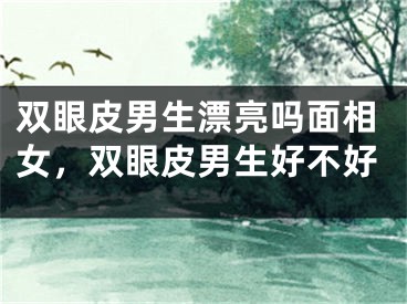 双眼皮男生漂亮吗面相女，双眼皮男生好不好