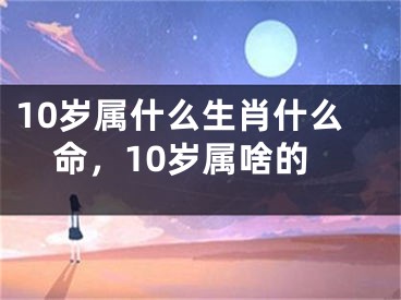 10岁属什么生肖什么命，10岁属啥的