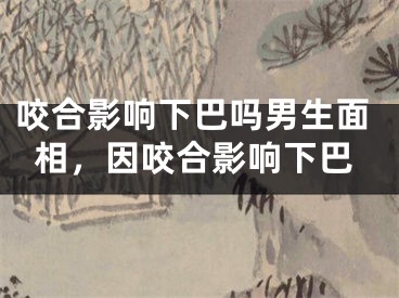 咬合影响下巴吗男生面相，因咬合影响下巴