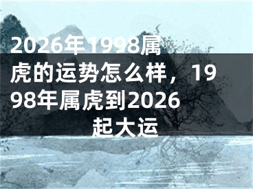 2026年1998属虎的运势怎么样，1998年属虎到2026起大运