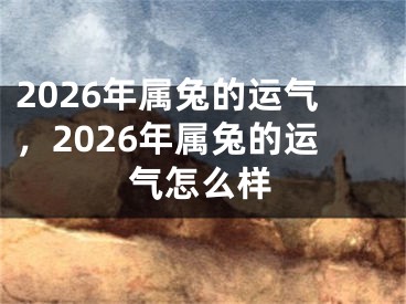 2026年属兔的运气，2026年属兔的运气怎么样