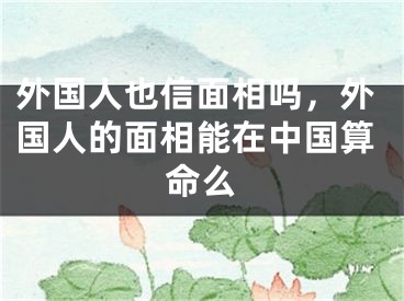 外国人也信面相吗,外国人的面相能在中国算命么