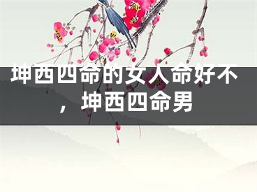 坤西四命的女人命好不，坤西四命男
