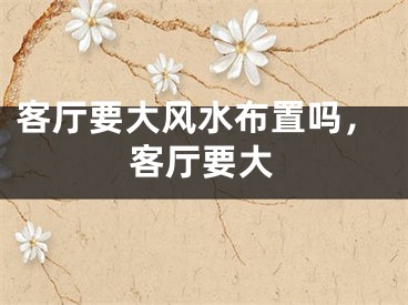 客厅要大风水布置吗,客厅要大