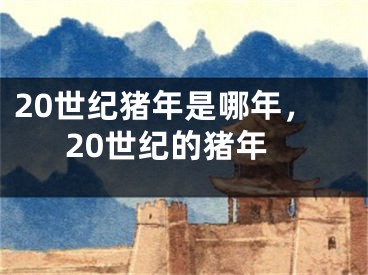 20世纪猪年是哪年，20世纪的猪年