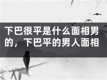下巴很平是什么面相男的，下巴平的男人面相