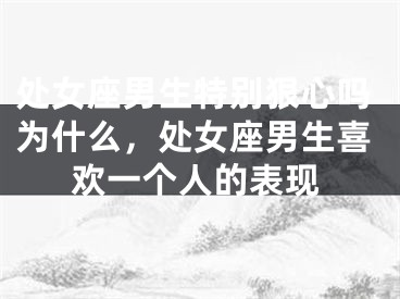 处女座男生特别狠心吗为什么,处女座男生喜欢一个人的表现