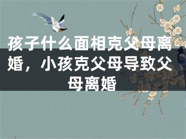 孩子什么面相克父母离婚，小孩克父母导致父母离婚