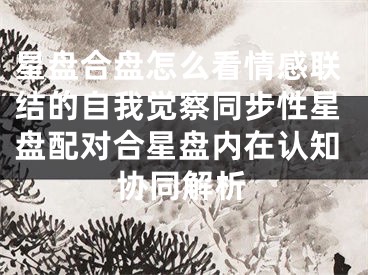 星盘合盘怎么看情感联结的自我觉察同步性星盘配对合星盘内在认知协同解析