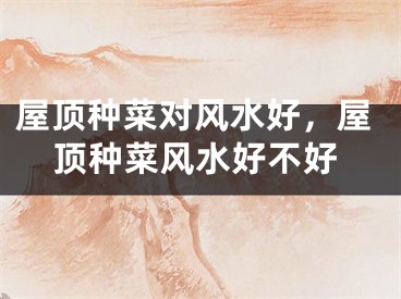 屋顶种菜对风水好，屋顶种菜风水好不好