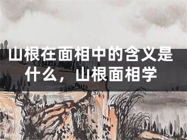 山根在面相中的含义是什么，山根面相学