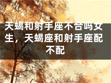 天蝎和射手座不合吗女生，天蝎座和射手座配不配