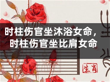 时柱伤官坐沐浴女命，时柱伤官坐比肩女命