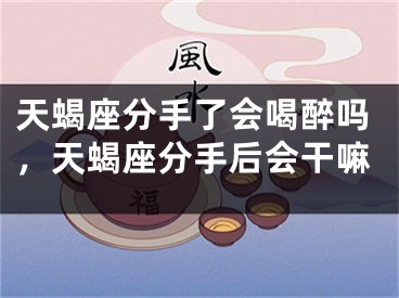 天蝎座分手了会喝醉吗，天蝎座分手后会干嘛