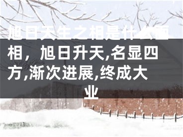 旭日天生之相是什么面相，旭日升天,名显四方,渐次进展,终成大业