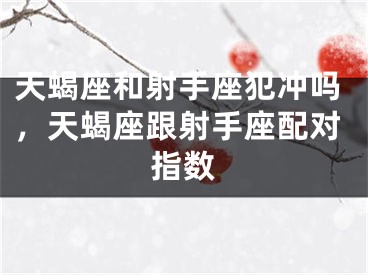 天蝎座和射手座犯冲吗，天蝎座跟射手座配对指数