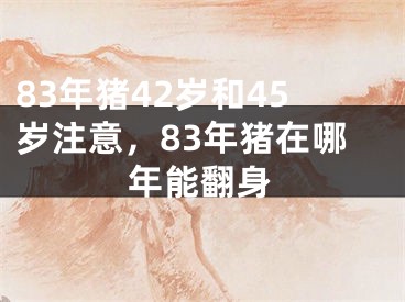 83年猪42岁和45岁注意,83年猪在哪年能翻身