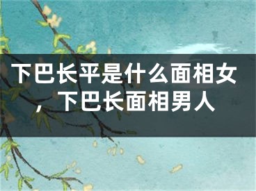 下巴长平是什么面相女，下巴长面相男人