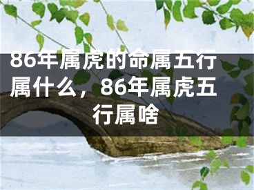 86年属虎的命属五行属什么，86年属虎五行属啥