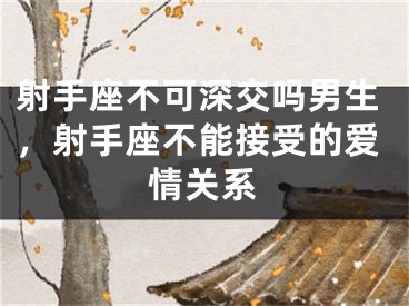 射手座不可深交吗男生，射手座不能接受的爱情关系
