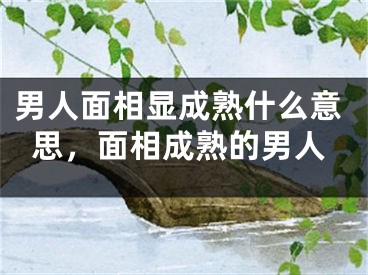 男人面相显成熟什么意思，面相成熟的男人