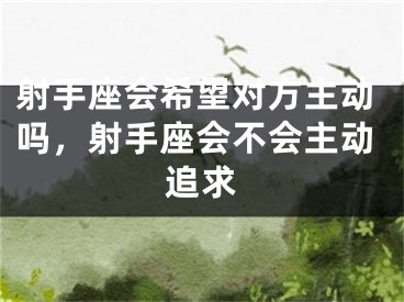 射手座会希望对方主动吗，射手座会不会主动追求