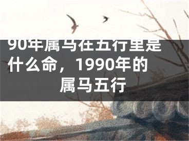 90年属马在五行里是什么命,1990年的属马五行