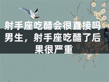 射手座吃醋会很直接吗男生，射手座吃醋了后果很严重