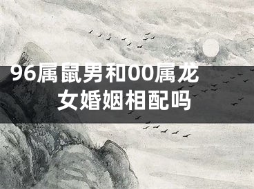 96属鼠男和00属龙女婚姻相配吗