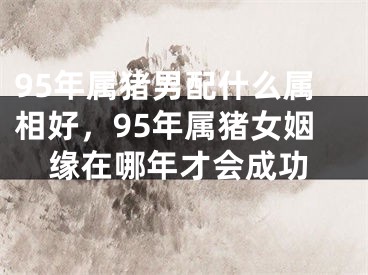 95年属猪男配什么属相好,95年属猪女姻缘在哪年才会成功