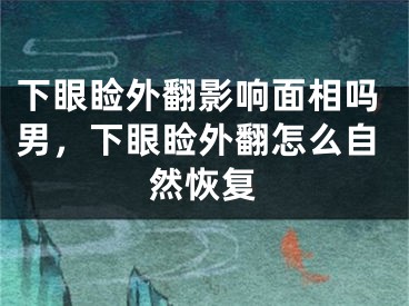 下眼睑外翻影响面相吗男，下眼睑外翻怎么自然恢复