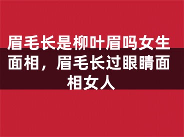 眉毛长是柳叶眉吗女生面相，眉毛长过眼睛面相女人