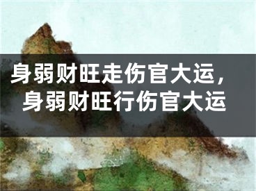 身弱财旺走伤官大运,身弱财旺行伤官大运