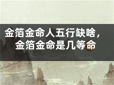 金箔金命人五行缺啥,金箔金命是几等命