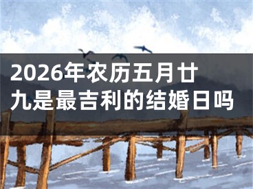 2026年农历五月廿九是最吉利的结婚日吗