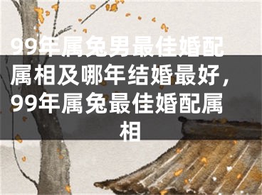 99年属兔男最佳婚配属相及哪年结婚最好，99年属兔最佳婚配属相