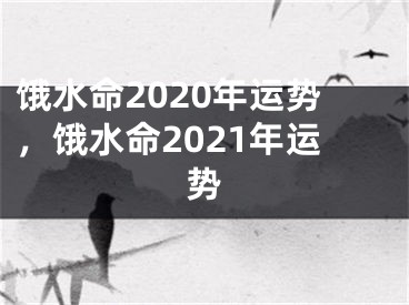 饿水命2020年运势，饿水命2021年运势