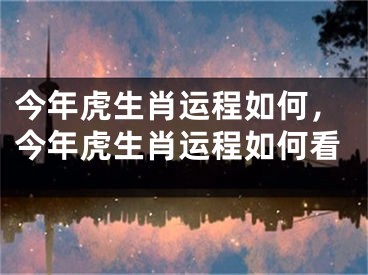 今年虎生肖运程如何,今年虎生肖运程如何看