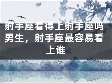 射手座看得上射手座吗男生,射手座最容易看上谁