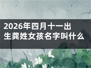 2026年四月十一出生龚姓女孩名字叫什么