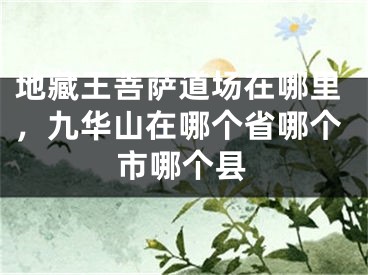 地藏王菩萨道场在哪里,九华山在哪个省哪个市哪个县