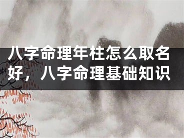 八字命理年柱怎么取名好，八字命理基础知识