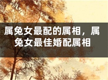 属兔女最配的属相，属兔女最佳婚配属相