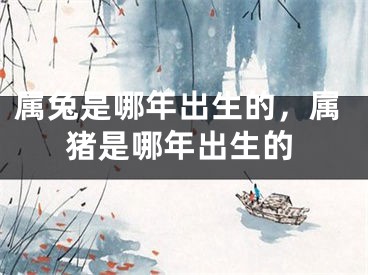 属兔是哪年出生的,属猪是哪年出生的